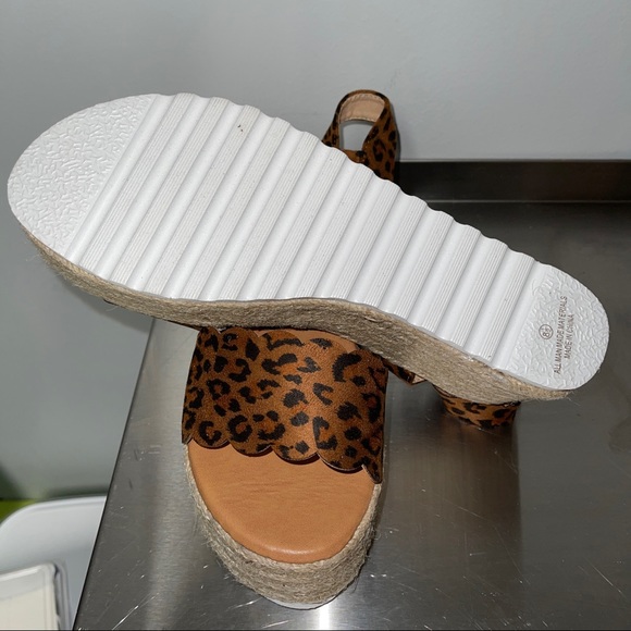 AMS Espadrille Platform Sandals in Leopard - Picture 7 of 9
